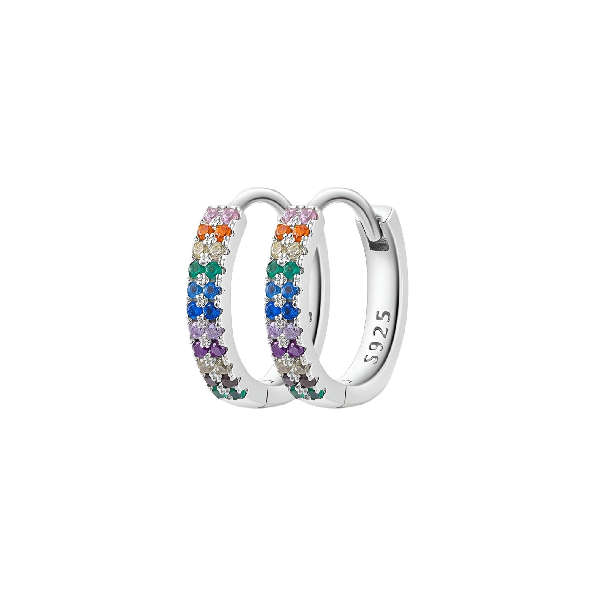 Rainbow Hoop Earrings